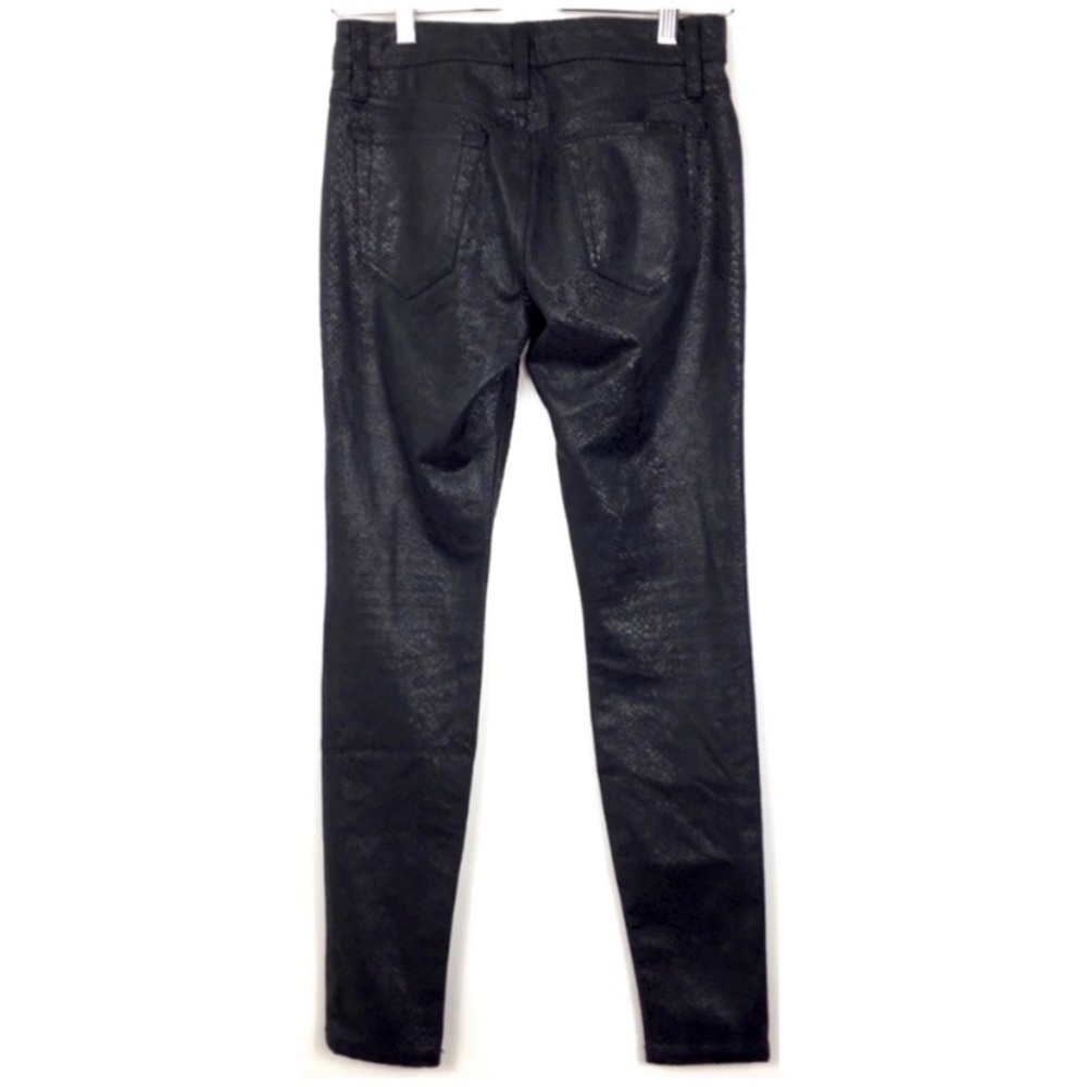 JOE’S Jeans Mid Rise Skinny Ankle Snakeskin Jeans in Black Size 26 - Picture 4 of 7